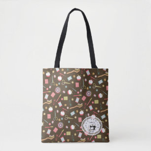 Liebe Nähzubehör braun Tasche