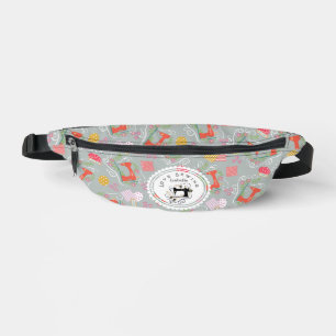Liebe Nähzubehör Grau Bauchtasche