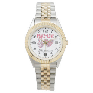 Liebe Name Glitzer Gurtband Armbanduhr