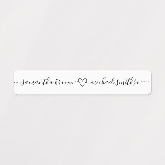 Liebe Name Herz Etiketten (Design 2)