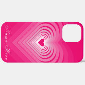 Liebe - Name hinzufügen / Text - Romantisches Rosa Case-Mate iPhone Hülle (Hinten (horizontal))