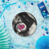 Liebe Namen & Herz von Stone (Zusammen + Forever) Pappteller (Party)