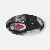 Liebe Namen & Herz von Stone (Zusammen + Forever) Pappteller (Schrägansicht)