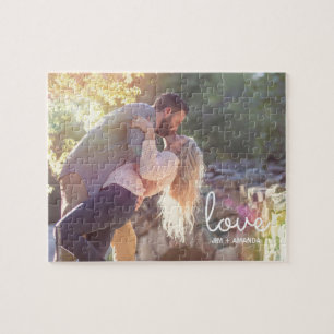 Liebe Names Verlobung Foto Puzzle