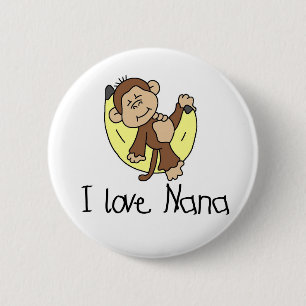 Liebe Nana des Affe-I Button