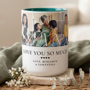 Liebe Nana Personalisierte 5-Foto-Collage-Geschenk Zweifarbige Tasse