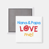 Liebe Nana und Papa Magnet (Vorderseite/Rückseite)