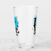 LIEBE Nanakuli Hawaii Blue Hibiskus Glas (Links)