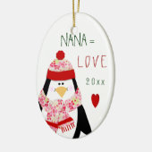 Liebe NANApenguin-Weihnachtsgeschenk Keramikornament (Links)