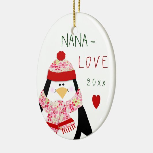 Liebe NANApenguin-Weihnachtsgeschenk Keramikornament (Links)