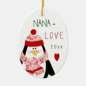 Liebe NANApenguin-Weihnachtsgeschenk Keramikornament (Vorne)