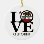 LIEBE Napa Valley, Kalifornien Keramik Ornament (Vorne)