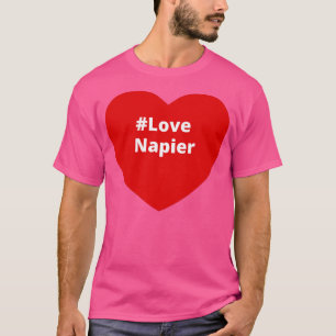 Liebe Napier Hashtag Herz T-Shirt