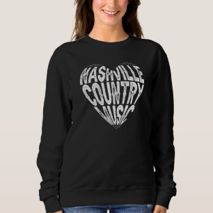 Liebe Nashville Tennessee Country Music Gitarrensp Sweatshirt