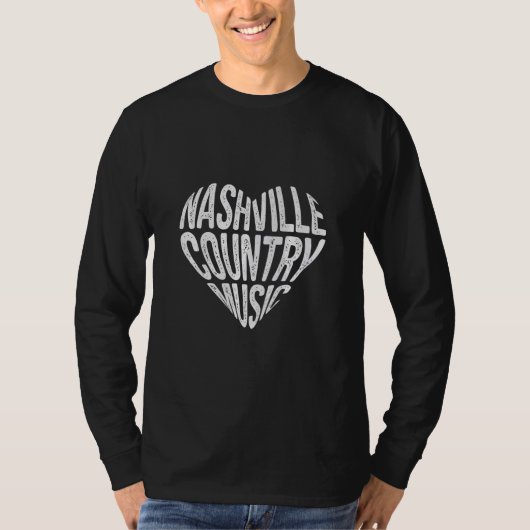 Liebe Nashville Tennessee Country Music Gitarrensp T-Shirt (Vorderseite)