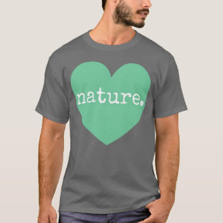 Liebe Natur Herz Retro T-Shirt