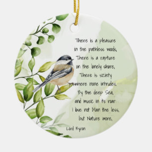 Liebe Natur Inspiration Zitat Lord Byron Keramik Ornament