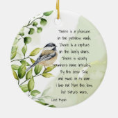 Liebe Natur Inspiration Zitat Lord Byron Keramik Ornament (Hinten)