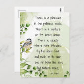 Liebe Natur Inspiration Zitat Lord Byron Postkarte (Vorne/Hinten)