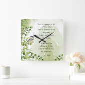 Liebe Natur Inspiration Zitat Lord Byron Quadratische Wanduhr (Zuhause)