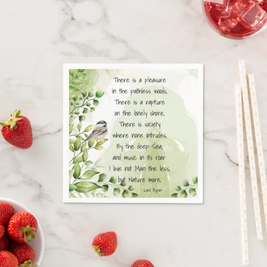 Liebe Natur Inspiration Zitat Lord Byron Serviette (Beispiel)