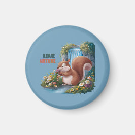 Liebe Natur Lustiges Eichhörnchen Magnet