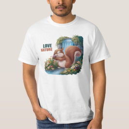 Liebe Natur Lustiges Eichhörnchen T-Shirt