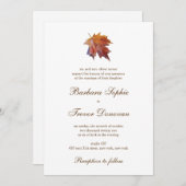 Liebe Nature Theme Watercolor Leaf Hochzeit Einladung (Vorne/Hinten)