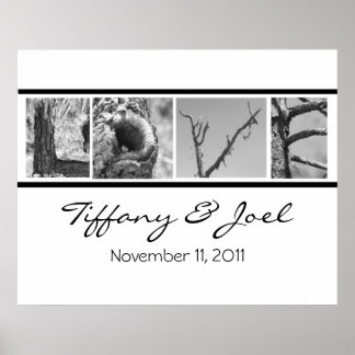 Liebe:Nature Wedding Poster mit Namen und Datum