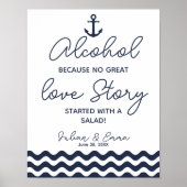 Liebe Nautic Navy Alcohol Poster (Vorne)