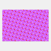 LIEBE Navy Blue Green Lila Geschenkpapier Set (Vorderseite 2)