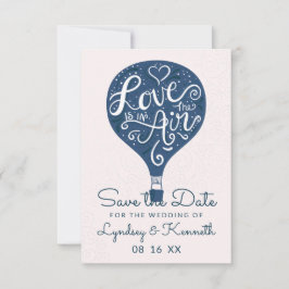 Liebe Navy Blue Hot Air Ballon Save The Date