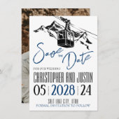 Liebe Navy Blue Save The Date (Vorne/Hinten)