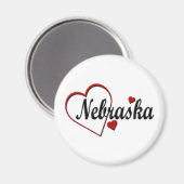 Liebe Nebraska Herz Magnet (Vorderseite/Rückseite)