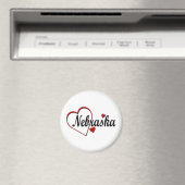 Liebe Nebraska Herz Magnet (In Situ (Geschirrspüler))