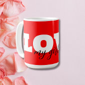 Liebe Neon Red Valentine Kaffeetasse