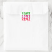Liebe Nepal Runder Aufkleber (Tasche)