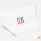 Liebe Nepal Runder Aufkleber (Umschlag)