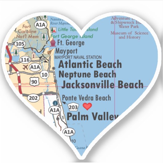 Liebe Neptune Beach FL Aufkleber (Vorderseite)