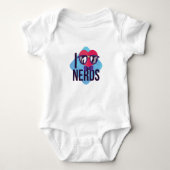 Liebe Nerd Baby Strampler (Vorderseite)
