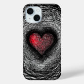 Liebe Nest Heart Scratch iPhone Case (Rückseite)