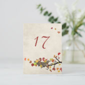 Liebe Nest Wedding Tischnummer Card (Stehend Vorderseite)