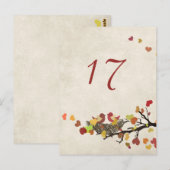 Liebe Nest Wedding Tischnummer Card (Vorne/Hinten)