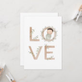 Liebe | Neues Baby Karte (Vorderseite/Rückseite Beispiel)