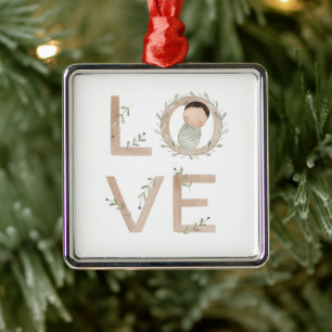 Liebe Neues Baby Ornament Aus Metall