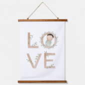 Liebe | Neues Baby Wandteppich Mit Holzrahmen (Vorderseite)