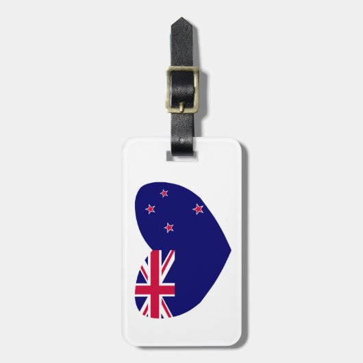 Liebe Neuseeland Gepäckanhänger (Vorderseite vertikal)