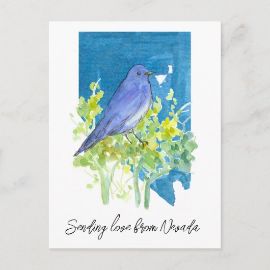 Liebe Nevada Bluebird Sagebrush Postkarte (Vorderseite)