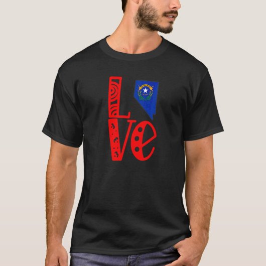 Liebe Nevada in Blockbuchstaben T-Shirt (Vorderseite)