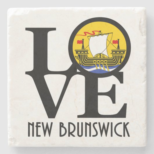 LIEBE New Brunswick Kanada Steinuntersetzer (Vorderseite)